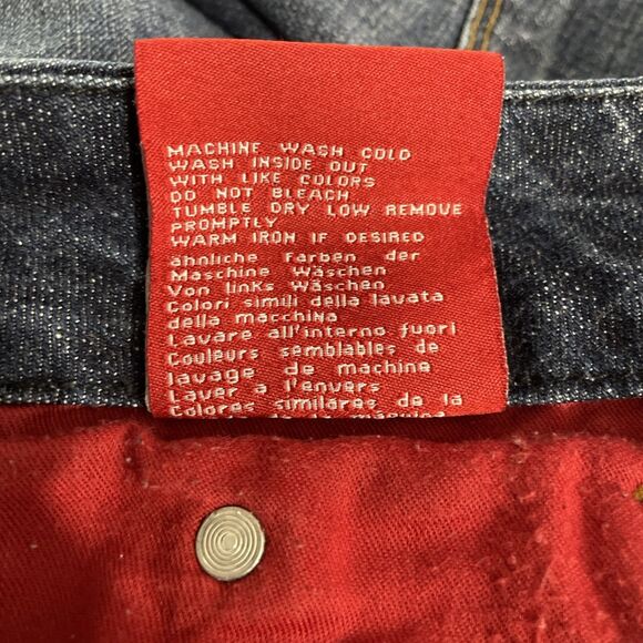 Vintage Seven7 Jeans Women’s 18 Premium Dark Wash Distressed Denim Wide Leg Y2K - Picture 13 of 16